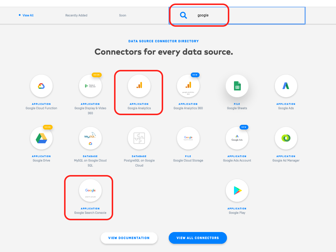 Fivetran Google Connectors